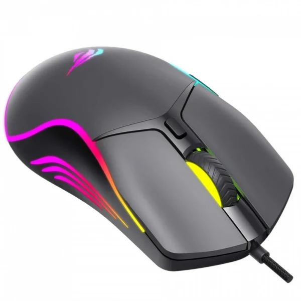 Mouse Gamer Havit MS1029, 7200DPI, USB, RGB, 6 Botões, Preto - Imagem 4