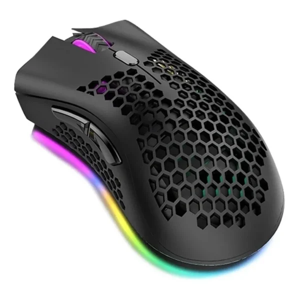 Mouse Gamer Colmeia Usb Ultraleve Led Rgb Macro 7200 Dpi